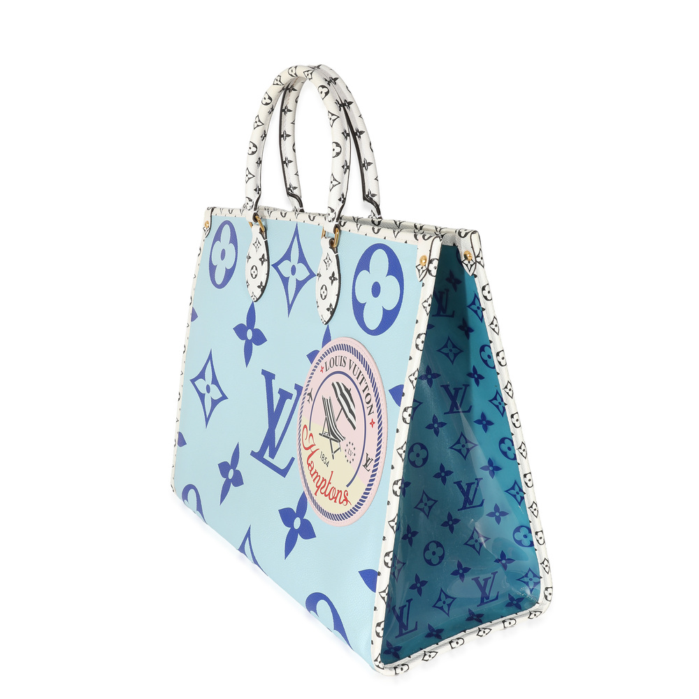 Louis Vuitton Limited Edition Blue Monogram Giant Hamptons Onthego - Picture 4 of 8
